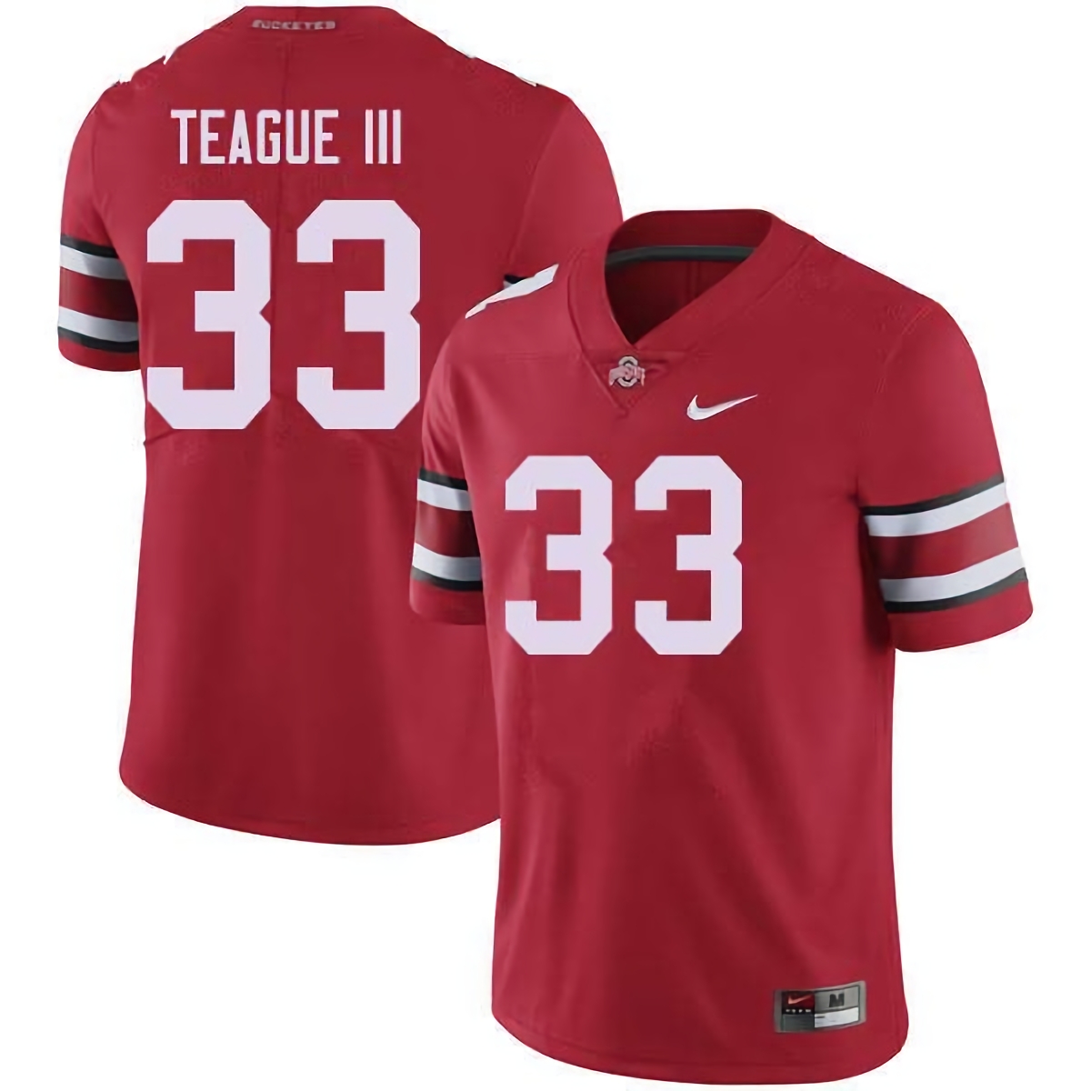 Master Teague III Ohio State Buckeyes Men's NCAA #33 Nike Red College Stitched Football Jersey WUU5356IH